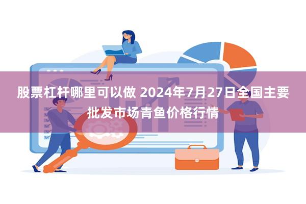 股票杠杆哪里可以做 2024年7月27日全国主要批发市场青鱼价格行情