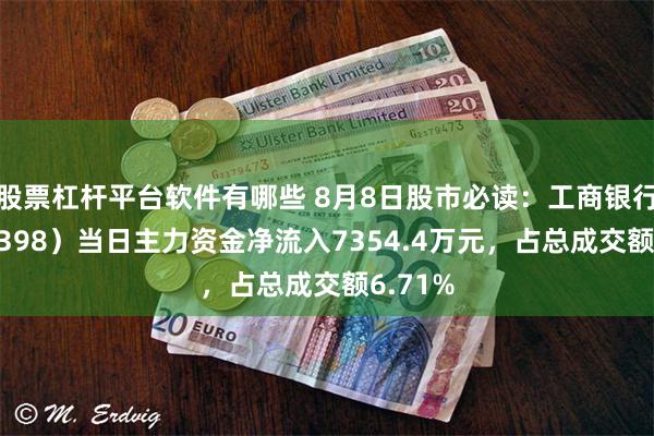 股票杠杆平台软件有哪些 8月8日股市必读：工商银行（601398）当日主力资金净流入7354.4万元，占总成交额6.71%