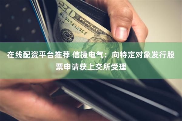 在线配资平台推荐 信捷电气：向特定对象发行股票申请获上交所受理